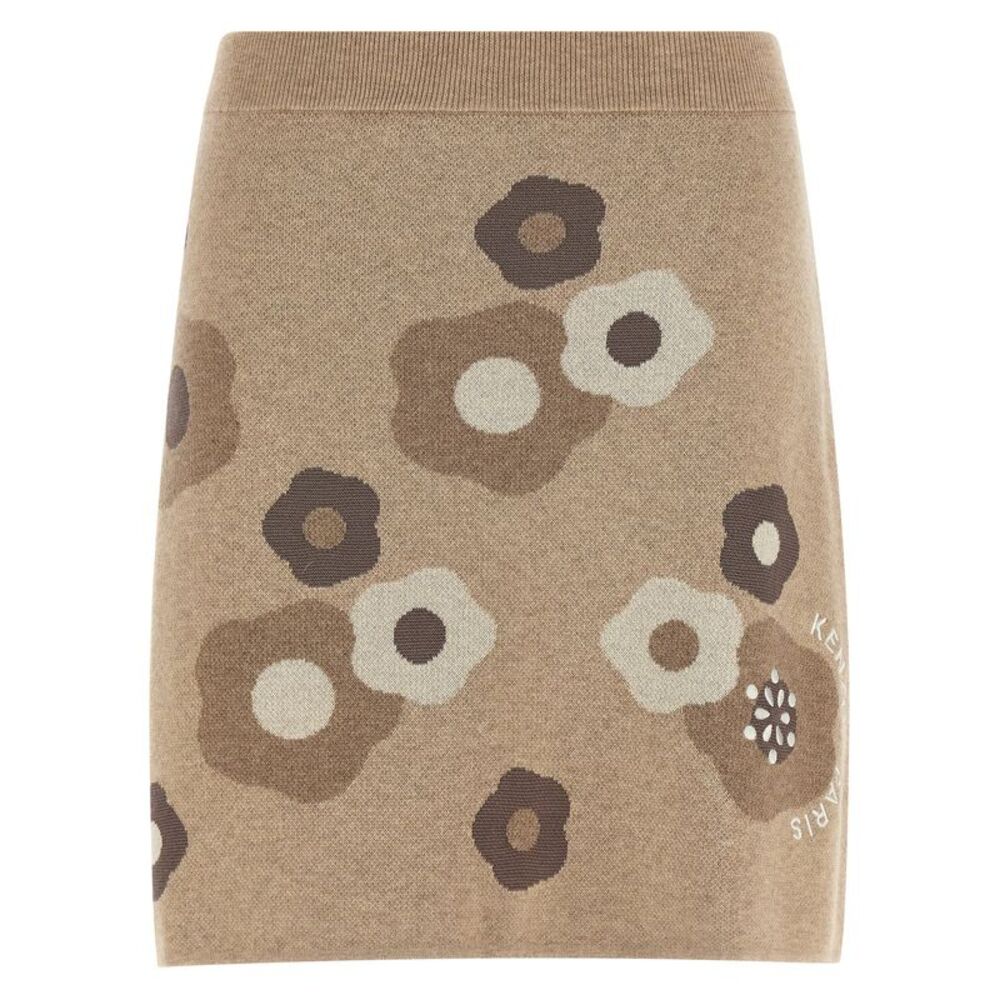 Kenzo Beige Wool Long Women's Skirt